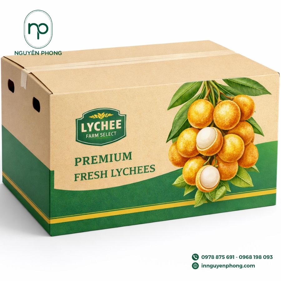 Mẫu thùng carton đựng nhãn in màu đẹp